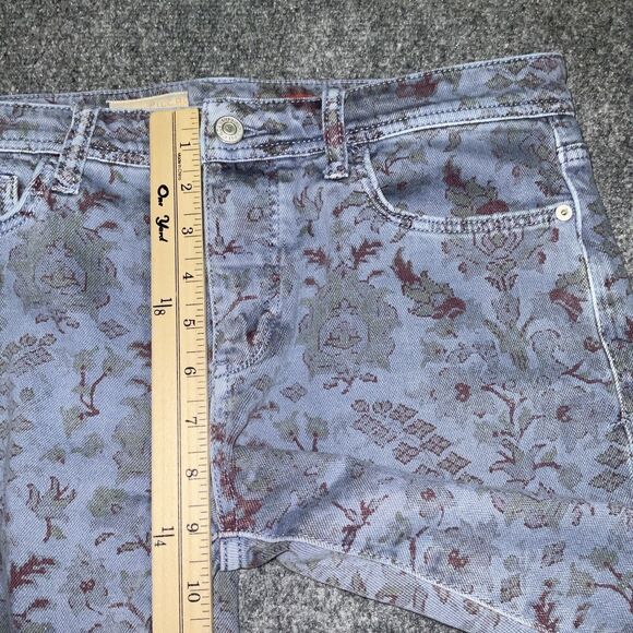 Pilcro Anthropologie Jeans Womens Size 29 Blue Denim Floral Slim Boyfriend - Picture 6 of 11